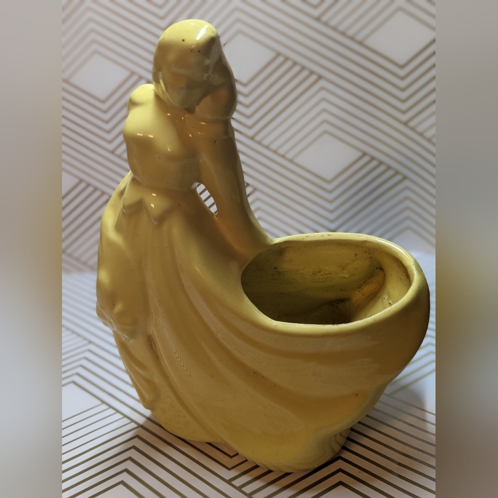 Vintage 1950s Lady Ceramic Planter